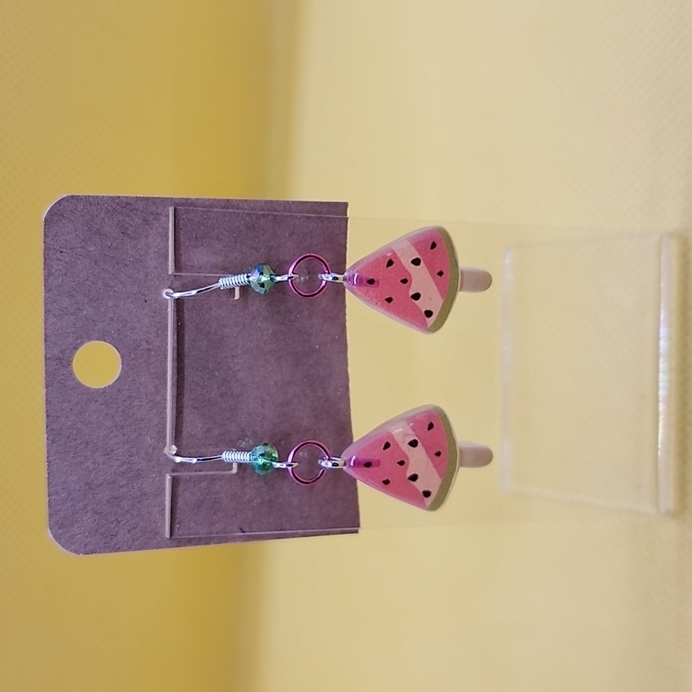 Watermelon popsicle earrings